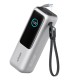 POWER BANK ANKER 25K 165W BUILT IN USB C CABLE RETRACTIL SILVER