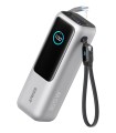 POWER BANK ANKER 25K 165W BUILT-IN USB C CABLE RETRACTIL SILVER