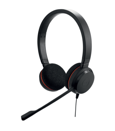AURICULARES JABRA EVOLVE 20 MS STEREO NEGRO MICROFONO ALAMBRICO USB A