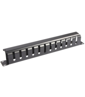 PANEL DE GESTION DE CABLES WP 1U CON TAPA NEGRO RAL9005
