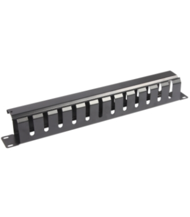 PANEL DE GESTION DE CABLES WP 1U CON TAPA NEGRO RAL9005