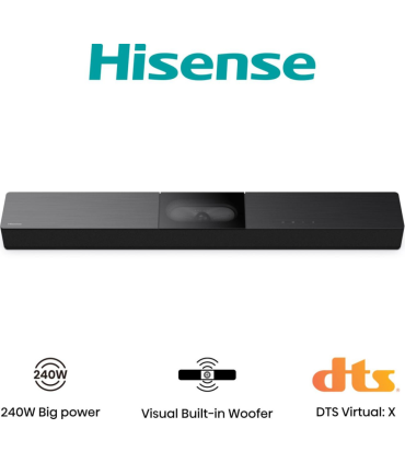 BARRA SONIDO HISENSE HS2000 21 SUBWOOFER INTEGRADO 240W DOLBY DIGITAL BT