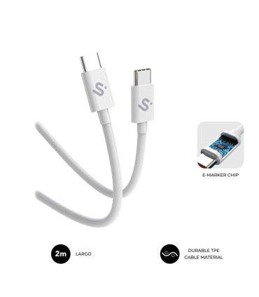 CABLE PLUS 100W C C 2M WHITE