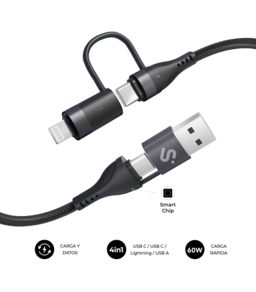 CABLE TOP 4IN1 60W C C L A 1M