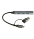 HUB EWENT EW1154 USB C 32 GEN1 5GBPS 1XUSB A 32 3XUSB A 20 ALUMINIO