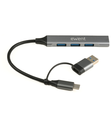 HUB EWENT EW1154 USB C 32 GEN1 5GBPS 1XUSB A 32 3XUSB A 20 ALUMINIO