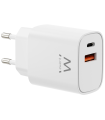 CARGADOR MOVIL EWENT EW1326 GAN RAPIDO 30W USB-C PD USB-A QC COMPACTO