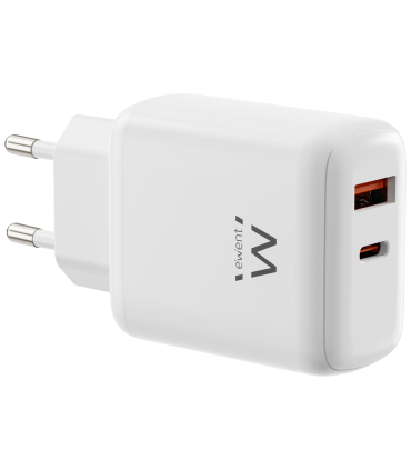 CARGADOR MOVIL EWENT EW1329 GAN RAPIDO 45W USB C PD USB A QC COMPACTO
