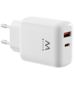 CARGADOR MOVIL EWENT EW1329 GAN RAPIDO 45W USB-C PD USB-A QC COMPACTO