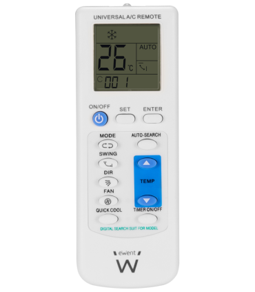 MANDO DISTANCIA UNIVERSAL EWENT EW1579 AIRE ACONDICIONADO CON SOPORTE PARED
