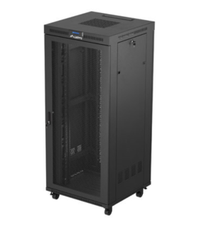 ARMARIO RACK 19 LANBERG 37U 800X800 FLAT PACK PUERTA PERFORADA CON LCD NEGRO