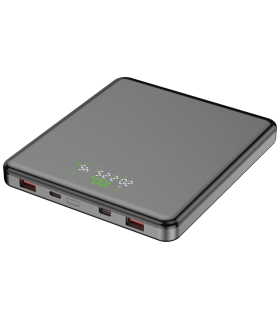 LEOTEC POWERBANK 20000MAH 100W FAST CHRG GRIS 2USB C2 USB A INC CAB USB C A USB C65W