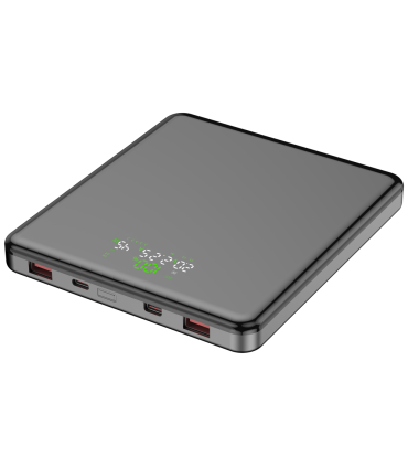 LEOTEC POWERBANK 20000MAH 100W FAST CHRG GRIS 2USB C2 USB A INC CAB USB C A USB C65W