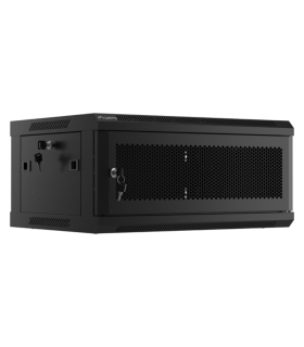 ARMARIO LANBERG MURAL RACK 19 4U 600X450 PUERTA PERFORADA FLAT PACK NEGRO