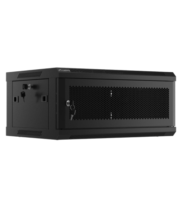ARMARIO LANBERG MURAL RACK 19 4U 600X450 PUERTA PERFORADA FLAT PACK NEGRO