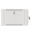 Armario Lanberg Mural Rack 19â  6U 600X600 Flat pack Puerta Cristal gris