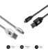 CABLE SUBBLIM 2X PREMIUM MICRO USB 24A 1M ALU BLACK SILVER