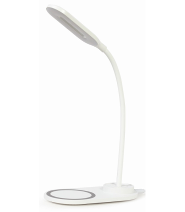 LAMPARA DE ESCRITORIO CON CARGADOR INALAMBRICO BLANCO