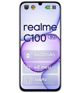 realme C100 5G 173 cm 68 SIM doble Android 160 USB Tipo C 4 GB 256 GB 6600 mAh Purpura