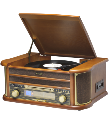 DENVER GIRAD RETRO 33 A 78 RPMFM CD USB CASSETTE ALTAVOCES