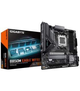GIGABYTE B850M EAGLE WIFI6E Placa Base Procesadores AMD Ryzen Serie 9000 VRM digital de 822 fases hasta 8200MHz DDR5 OC 1xPCIe 