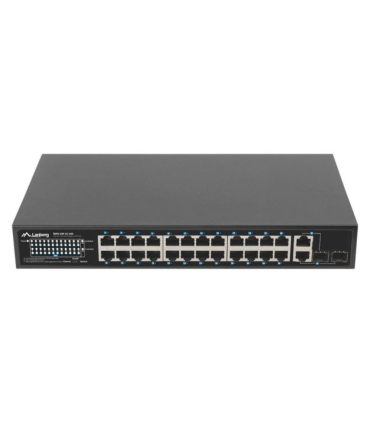 Lanberg RSFE 24P 2C 250 switch No administrado Gigabit Ethernet 10 100 1000 Energia sobre Ethernet PoE 1U Negro