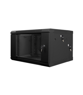 ARMARIO LANBERG MURAL DOBLE SECCION RACK 19 6U 600X600 FLAT PACK NEGRO