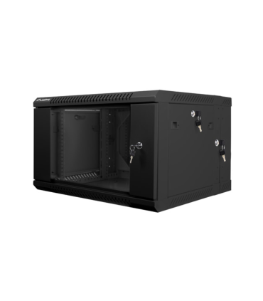 ARMARIO LANBERG MURAL DOBLE SECCION RACK 19 6U 600X600 FLAT PACK NEGRO