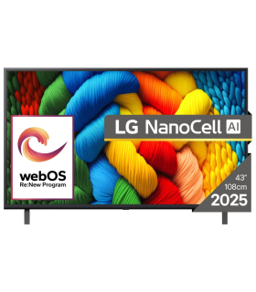 TV LG NANOCELL 43NANO80A3B 43 4K ULTRA HD SMART TV WIFI NEGRO
