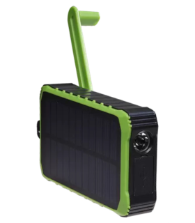 POWEBANK DENVER SOLAR DE 10000MAH CON MANIVELA MANUAL