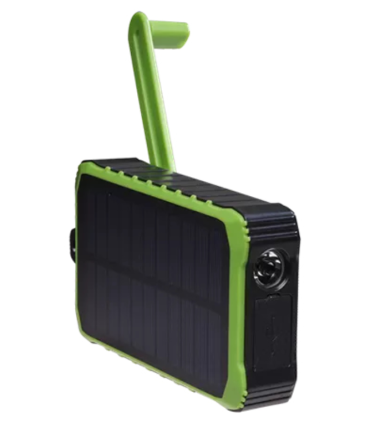 POWEBANK DENVER SOLAR DE 10000MAH CON MANIVELA MANUAL
