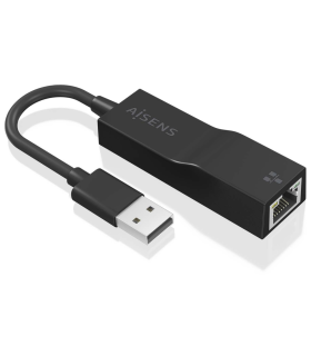 CONVERSOR AISENS USB 30A ETHERNET GIGABIT 10 100 1000 Mbps NEGRO15 CM