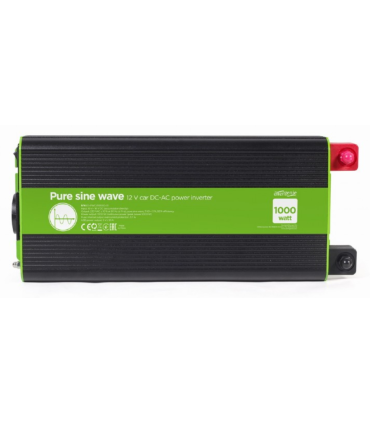 INVERSOR CORRIENTE DC AC GEMBIRD COCHE DE ONDA SINUSOIDAL PURA DE 12 V 1000 W