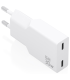CARGADOR AISENS ULTRA DELGADO GaN 30W 2xUSB C PD30 BLANCO