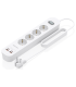 REGLETA ENCHUFES AISENS MULTIFUNCION 4 TOMAS2xUSB C 2xUSB A 14M BLANCO