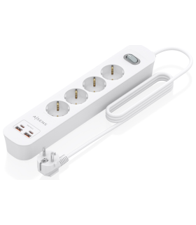 REGLETA ENCHUFES AISENS MULTIFUNCION 4 TOMAS2xUSB C 2xUSB A 14M BLANCO