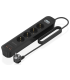 REGLETA ENCHUFES AISENS MULTIFUNCION 4 TOMAS2xUSB C 2xUSB A 14M NEGRO