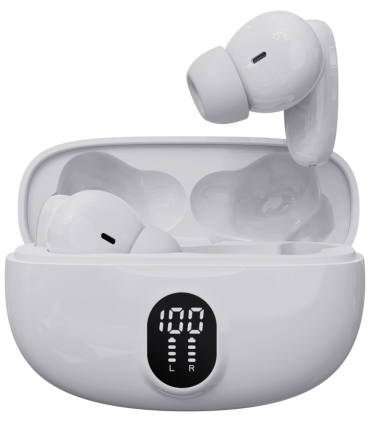 AURICULARES BLUETOOTH DENVER INALAMBRICOS CON EFECTO DE LUZ BLANCO