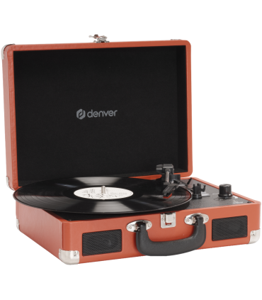 TOCADISCOS DENVER USB CON SOFTWARE DE GRABACION PARA PC ROJO