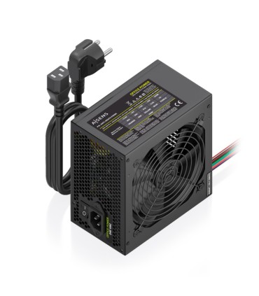 FUENTE ALIMENTACION AISENS ATX 500W CABLE ALIMENTACION OEM NEGRA