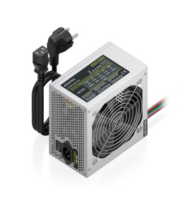 FUENTE ALIMENTACION AISENS ATX 500W CABLE ALIMENTACION OEM PLATA