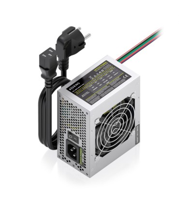 FUENTE ALIMENTACION AISENS SFX 500W CABLE ALIMENTACION OEM PLATA