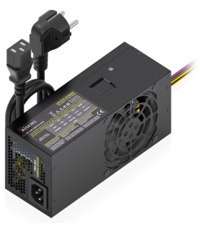 FUENTE ALIMENTACION AISENS TFX 500W CABLE ALIMENTACION OEM NEGRA