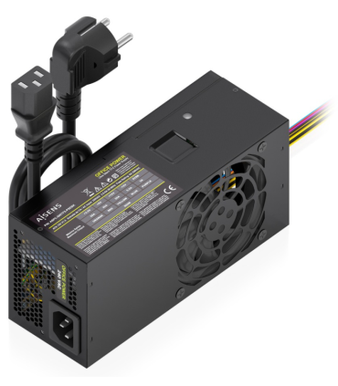 FUENTE ALIMENTACION AISENS TFX 500W CABLE ALIMENTACION OEM NEGRA