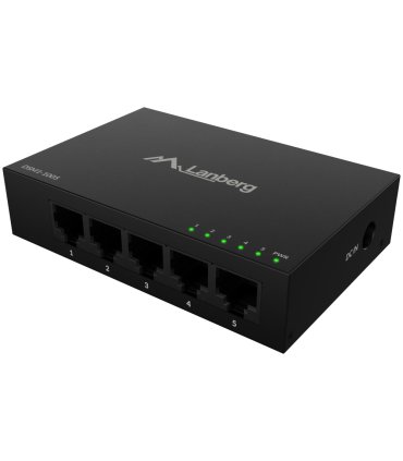 SWITCH LANBERG 5 PTOS 1GB S GIGABIT ETHERNET DESKTOP 12V SIN GESTION