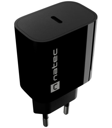 CARGADOR NATEC RIBERA 20W 1XUSB C PD30 NEGRO
