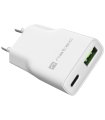 CARGADOR NATEC RIBERA SLIM 20W 1XUSB-A + 1xUSB-C PD3.0 QC3.0 PROTECCION OVP,OCP,SCP Y OTP BLANCO