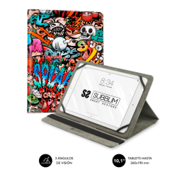 FUNDA TABLET SUBBLIM TRENDY CASE GRAFFITI 101